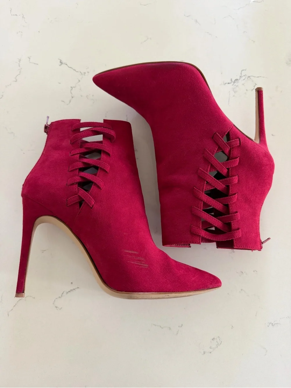 Express Suede Tuxedo Ankle Boots – Size 8.5